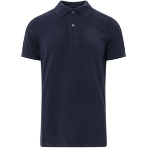 Tom Ford, Tops, Heren, Blauw, 3Xl, Katoen, Katoenen polo shirt met logo borduursel