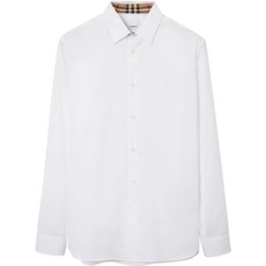 Burberry, Overhemden, Heren, Wit, L, Stijlvol Overhemd