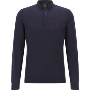 Hugo Boss, Tops, Heren, Blauw, S, Wol, Polo Shirt