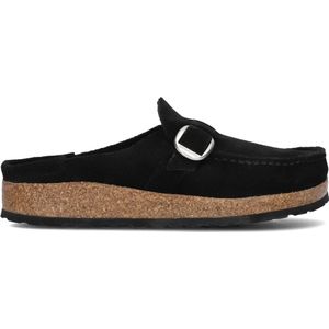 Birkenstock, Schoenen, Dames, Zwart, 37 EU, Zwarte Suede Instapslippers