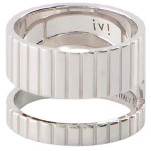 Ivi, Accessoires, Dames, Geel, 54 MM, Zilver-Tone Rhodium Slot Ring Core