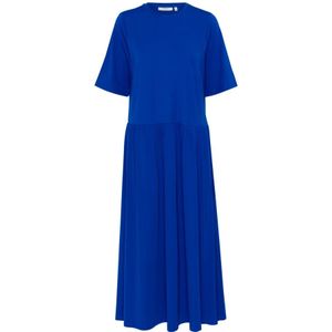 InWear, Kleedjes, Dames, Blauw, 2Xs, Blauwe Lange Jurk met Ruchedetail