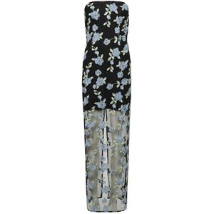 Rotate Birger Christensen, Rokken, Dames, Veelkleurig, M, Bloemen Mesh Tube Jurk