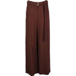 Alysi, Broeken, Dames, Bruin, M, Linnen, Broek