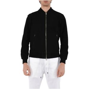 Dfour, Jassen, Heren, Zwart, L, Leer, Slim Fit Leren Bomberjack