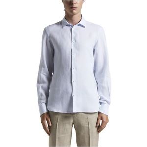 Peserico, Overhemden, Heren, Blauw, 2Xl, Linnen, Blouses & Shirts
