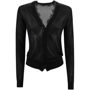 MVP wardrobe, Truien, Dames, Zwart, S, Zwarte Cardigan Truien
