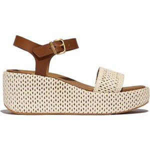 Fitflop, Schoenen, Dames, Beige, 39 EU, Leer, Beige Sleehak Sandalen voor Vrouwen