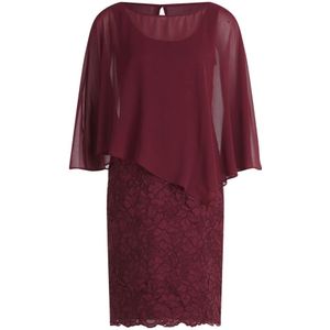 vera mont, Kleedjes, Dames, Rood, 7Xl, Chiffon, Kanten cocktailjurk