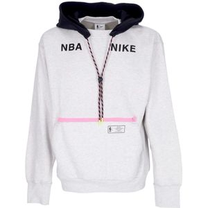 Nike, Sweatshirts & Hoodies, Heren, Grijs, M, Katoen, NBA Courtside 23 Fleece Hoodie Team 31