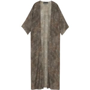 Cortana, Blouses & Shirts, Dames, Grijs, S, Sera Silk Kimono Jacket
