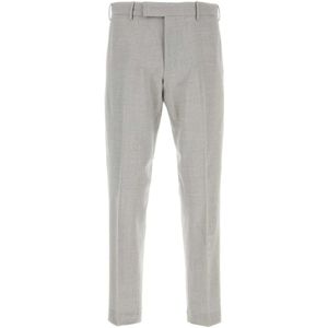 PT Torino, Broeken, Heren, Grijs, 2Xl, Wol, Lichtgrijze Stretchwol Broek