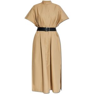 Jil Sander, Kleedjes, Dames, Bruin, XS, Katoen, Katoenen jurk