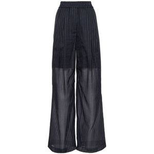 Brunello Cucinelli, Broeken, Dames, Blauw, S, Katoen, Elegante Broeken