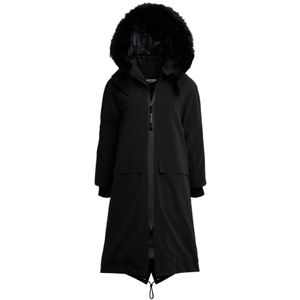 Stutterheim, Mantels, Dames, Zwart, XL, Leer, Waterdichte Fishtail Parka voor Vrouwen