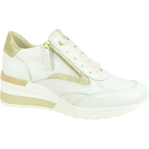 DL Sport, Schoenen, Dames, Wit, 41 EU, Gouden en witte Runner met spikes