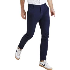 Dockers, Broeken, Heren, Blauw, W34 L32, Katoen, Navy Skinny Broek Moderne Stijl