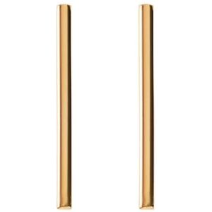 Malababa, Accessoires, Dames, Geel, ONE Size, Rechthoekige Bar Oorbellen