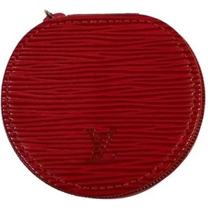 Louis Vuitton Vintage, Pre-owned, Dames, Rood, ONE Size, Leer, Pre-owned Leather clutches