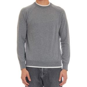 Eleventy, Truien, Heren, Grijs, XL, Rondgebreide trui