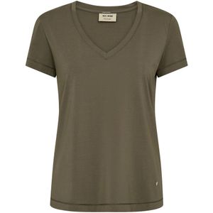 MOS Mosh, Tops, Dames, Groen, M, Zeeschildpad V-Hals Basic Tee