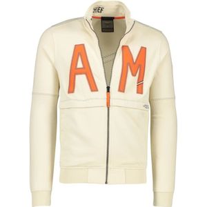 Aeronautica Militare, Sweatshirts & Hoodies, Heren, Wit, 2Xl, Crème Militair Vest