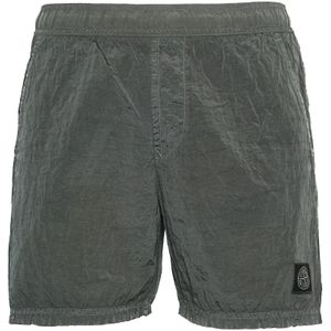 Stone Island, Korte broeken, Heren, Blauw, S, Nylon, Moss Nylon Metal Shorts