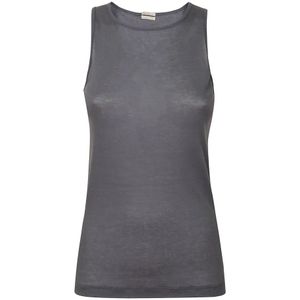 Massimo Alba, Tops, Dames, Grijs, M, Mouwloze Top
