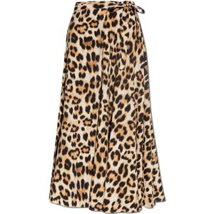 Munthe, Rokken, Dames, Beige, L, Rok met bloemenpatroon