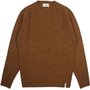 Brooksfield, Truien, Heren, Blauw, L, Geribbelde ronde hals trui
