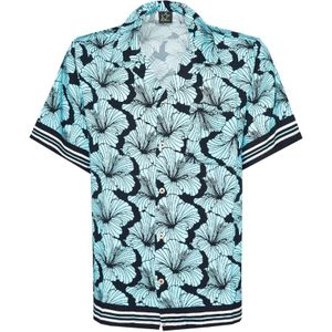 4Giveness, Overhemden, Heren, Veelkleurig, S, Dierenprint Bowling Jurk Zwart Oranje