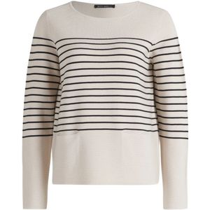 Betty Barclay, Truien, Dames, Beige, S, Gestreepte Gebreide Trui met Zakken