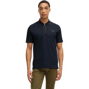 Hugo Boss, Tops, Heren, Blauw, S, Katoen, Stretch Katoen Porsche Polo Shirt