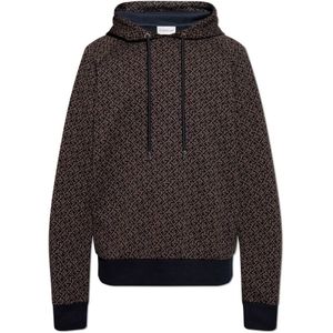 Moncler, Sweatshirts & Hoodies, Heren, Bruin, M, Katoen, Hoodie