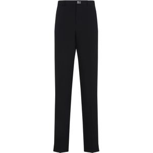 Givenchy, Broeken, Heren, Zwart, L, Wol, Zwarte Wollen Broek Stijlvol