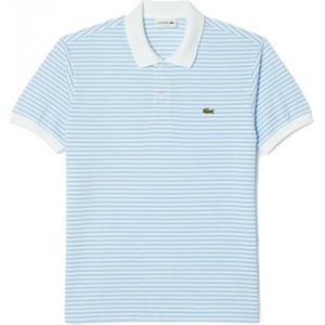 Lacoste, Tops, Heren, Blauw, XL, Katoen, Klassieke Gestreepte Polo Shirt