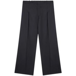 Dondup, Broeken, Dames, Blauw, L, Wol, Emi Loose-Fit Chino Broek
