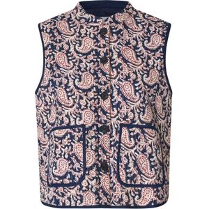 Lollys Laundry, Jassen, Dames, Veelkleurig, M, Katoen, Bohemian Graphic Print Gewatteerd Vest