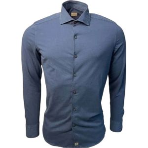 Sonrisa, Overhemden, Heren, Blauw, 3Xl, Katoen, Elegant Blauw Jersey Shirt