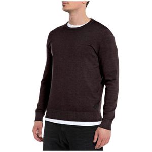 Replay, Truien, Heren, Paars, L, Regular Fit Pruimenkleurig Shirt