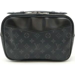 Louis Vuitton Vintage, Pre-owned, Dames, Zwart, ONE Size, Leer, Tweedehands leren Louis Vuitton tassen