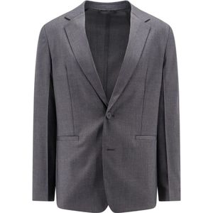 Givenchy, Jassen, Heren, Grijs, L, Wol, Klassieke Grijze Wollen Blend Blazer