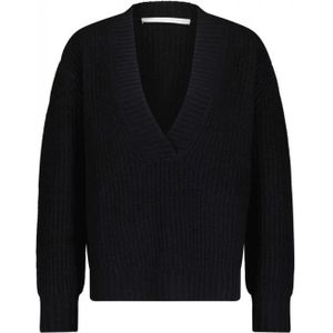 Herzen's Angelegenheit, Truien, Dames, Zwart, L, Wol, Kasjmierwol Pullover V-hals Trui