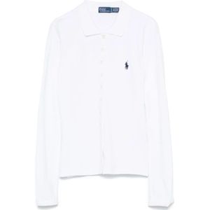 Ralph Lauren, Blouses & Shirts, Dames, Wit, M, Katoen, Polo Collar Shirt