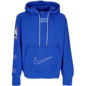 Nike, Sweatshirts & Hoodies, Heren, Blauw, XL, Katoen, City Edition Courtside Fleece Hoodie