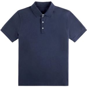 Fay, Tops, Heren, Blauw, 2Xl, Katoen, Blauwe Polo Slim Fit
