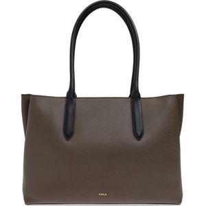 Furla, Tassen, Dames, Bruin, ONE Size, Leer, Tas Meridaiana Groot