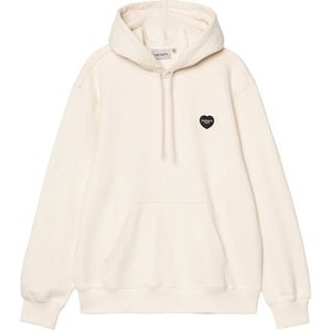 Carhartt Wip, Sweatshirts & Hoodies, Heren, Beige, S, Katoen, Verstelbare capuchon katoenen sweatshirt met logo