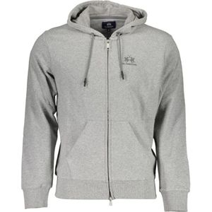 La Martina, Sweatshirts & Hoodies, Heren, Grijs, L, Katoen, Zip-throughs