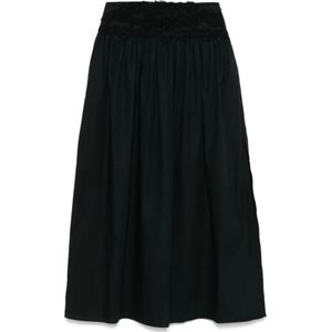 Ermanno Scervino, Rokken, Dames, Zwart, S, Zwarte Rok met Zijsplitten